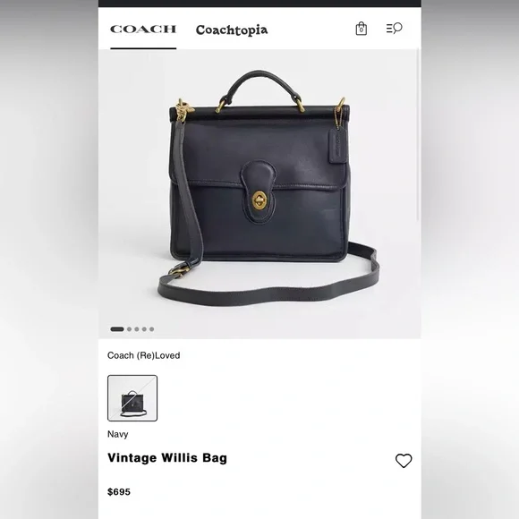 🛎️ Coach Willis Vintage Turnlock Crossbody Bag L2P-9927 in Black! - Picture 16 of 16